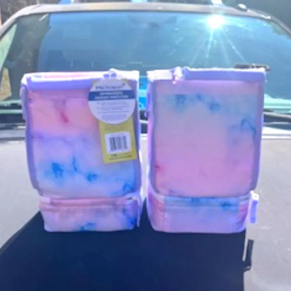 {2} Compartment Thermal Insulated Lunch Bags w/ Padded Handle {2} Pcs Artic Zone